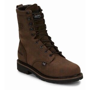 Justin Men's Drywall 8" Waterproof Steel Toe Work Boot Brown 10 EE (xtra Wide)
